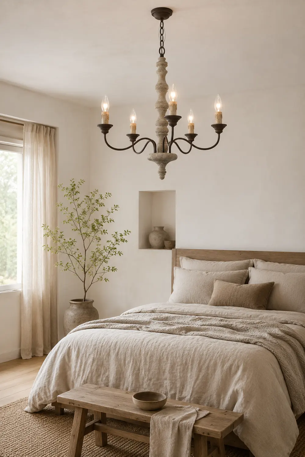 Candlestick Farmhouse chandelier - Lumpaz