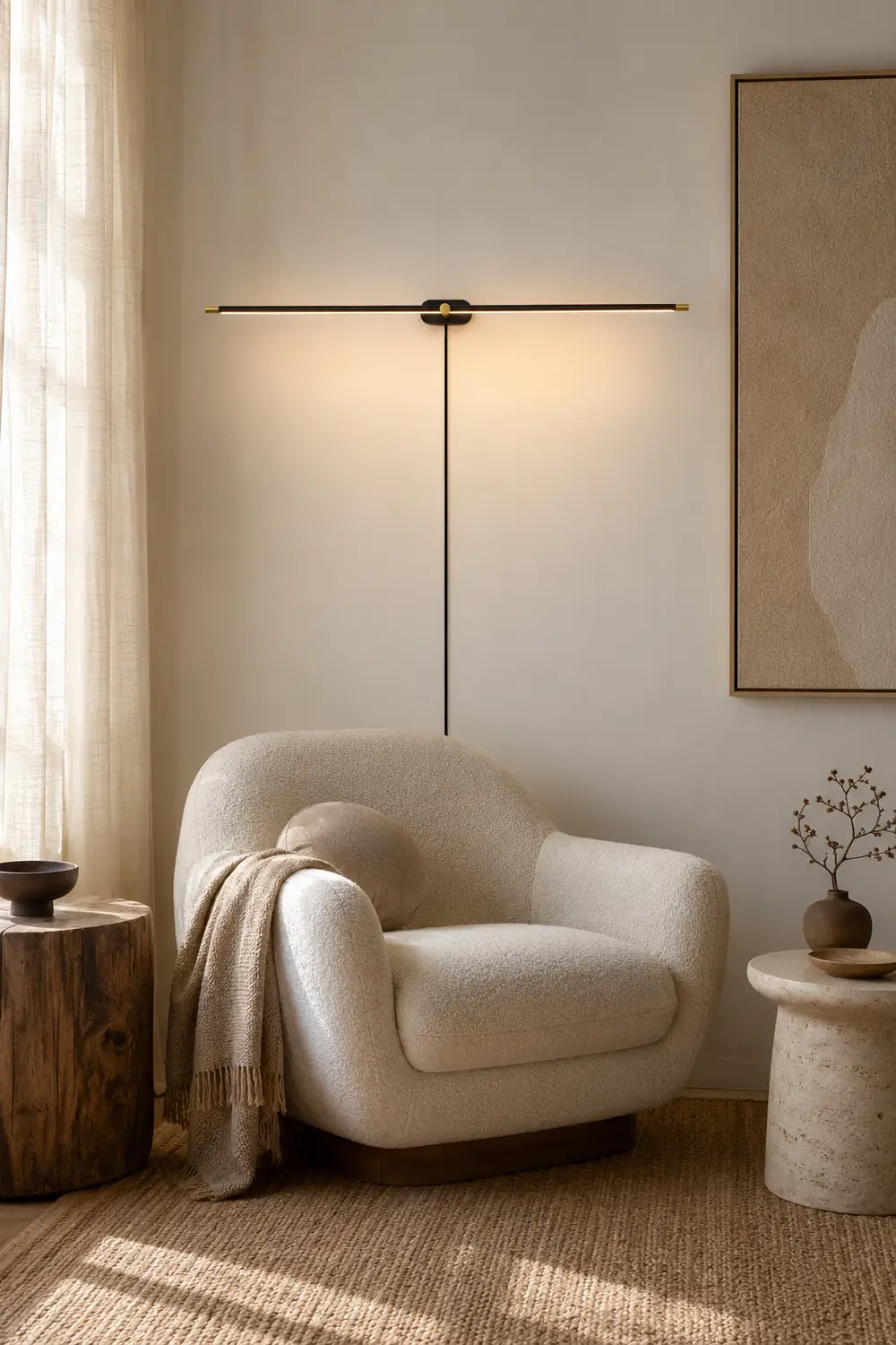 Minimalist Linear Plug-in Wall Lamp - Lumpaz