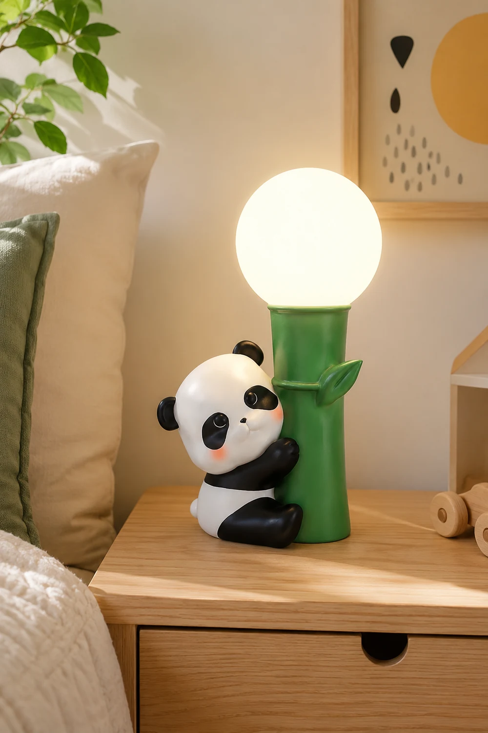 Panda Bamboo Table Lamp - Lumpaz