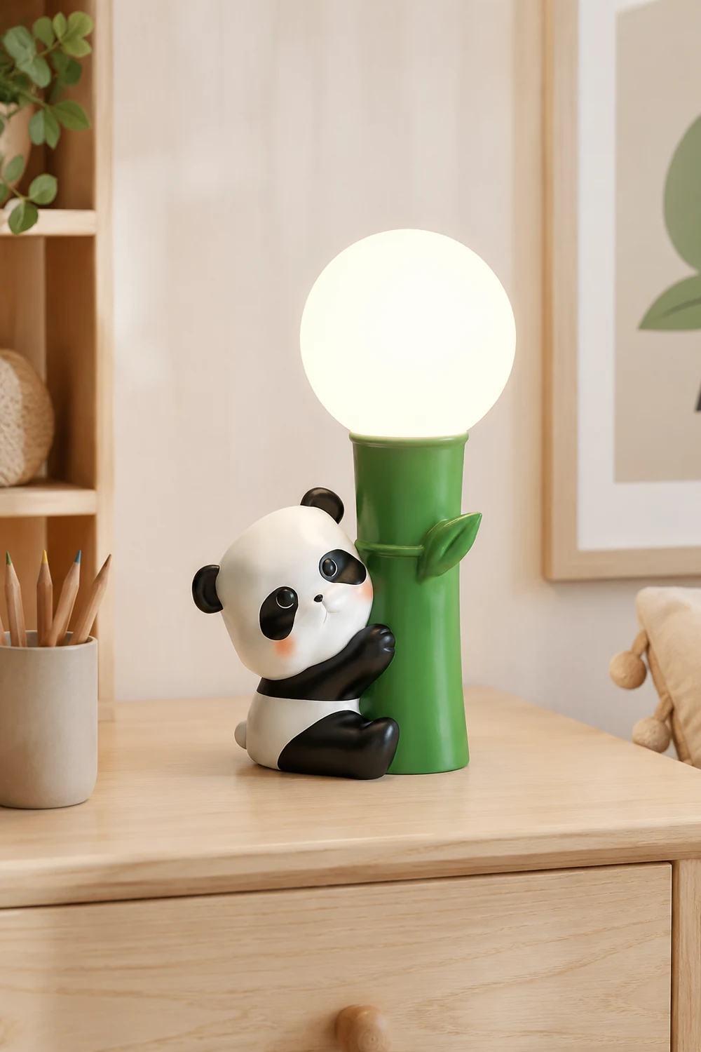 Panda Bamboo Table Lamp - Lumpaz
