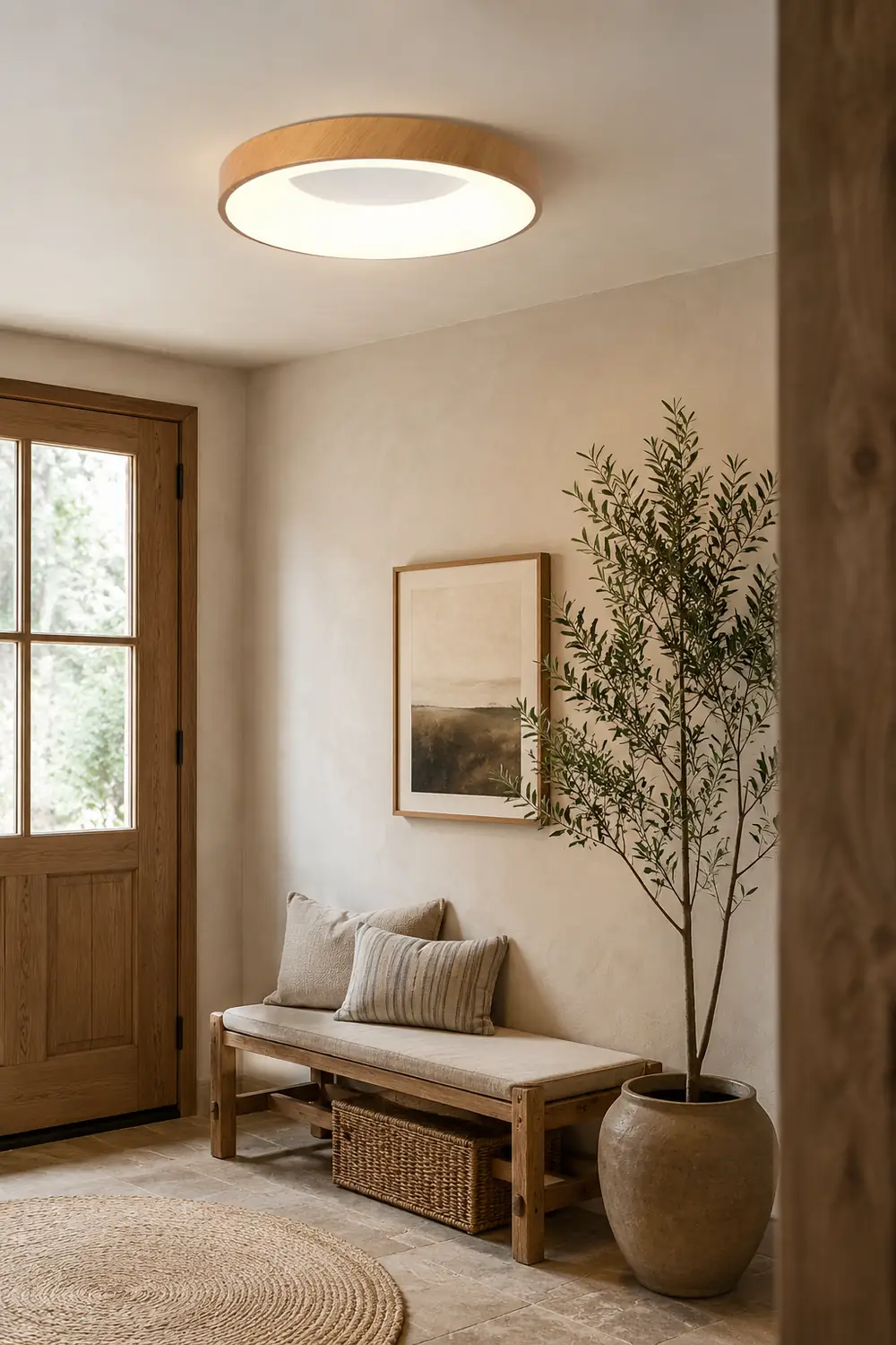 Mila Round Flush Mount Ceiling Lamp - Lumpaz