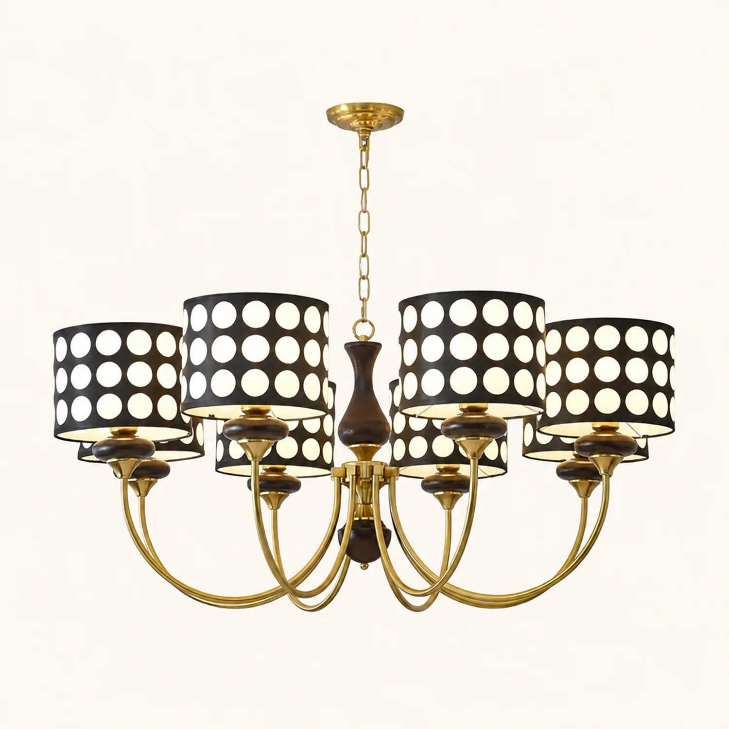 Black Polka Dots Chandelier - Lumpaz