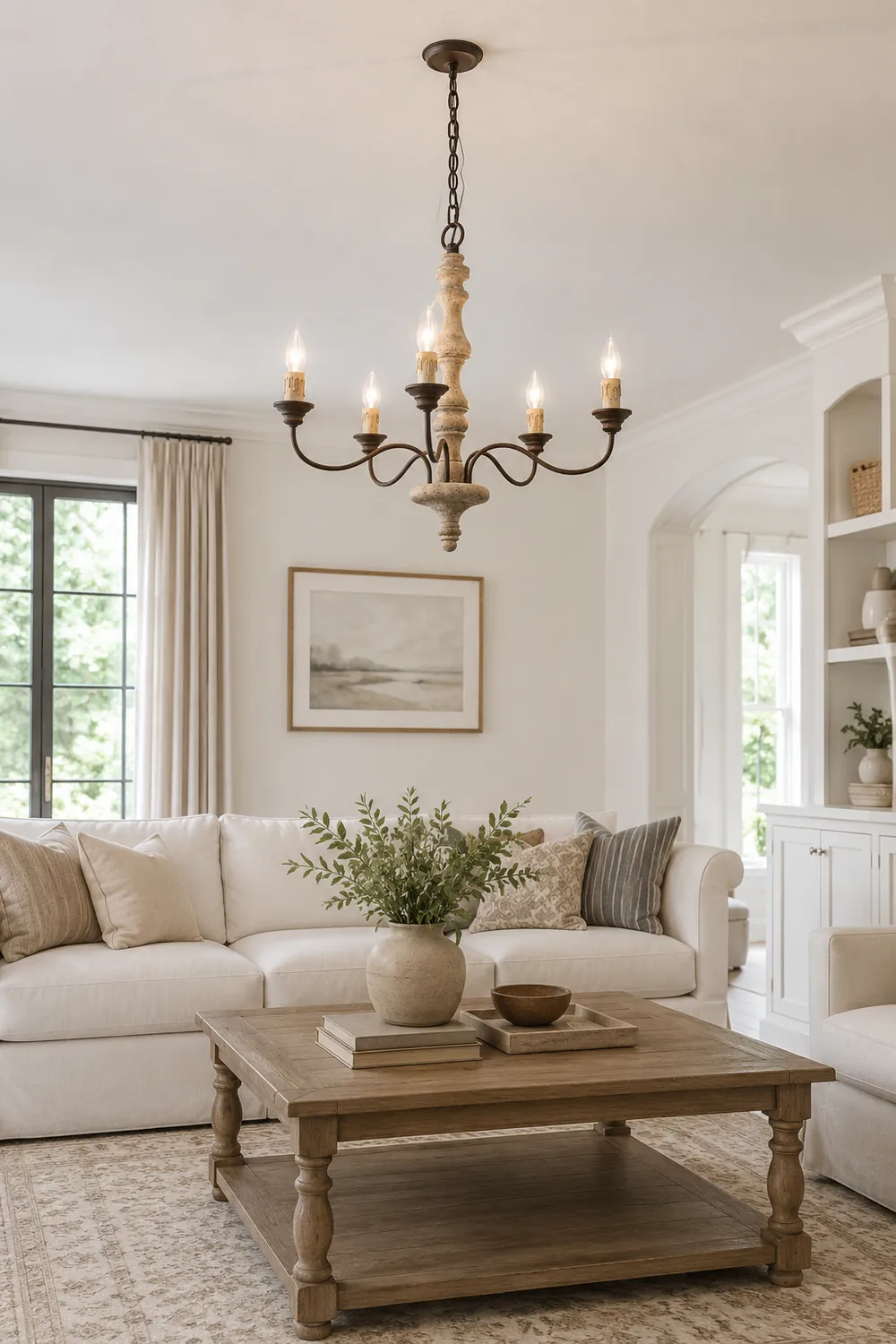 Candlestick Farmhouse chandelier - Lumpaz
