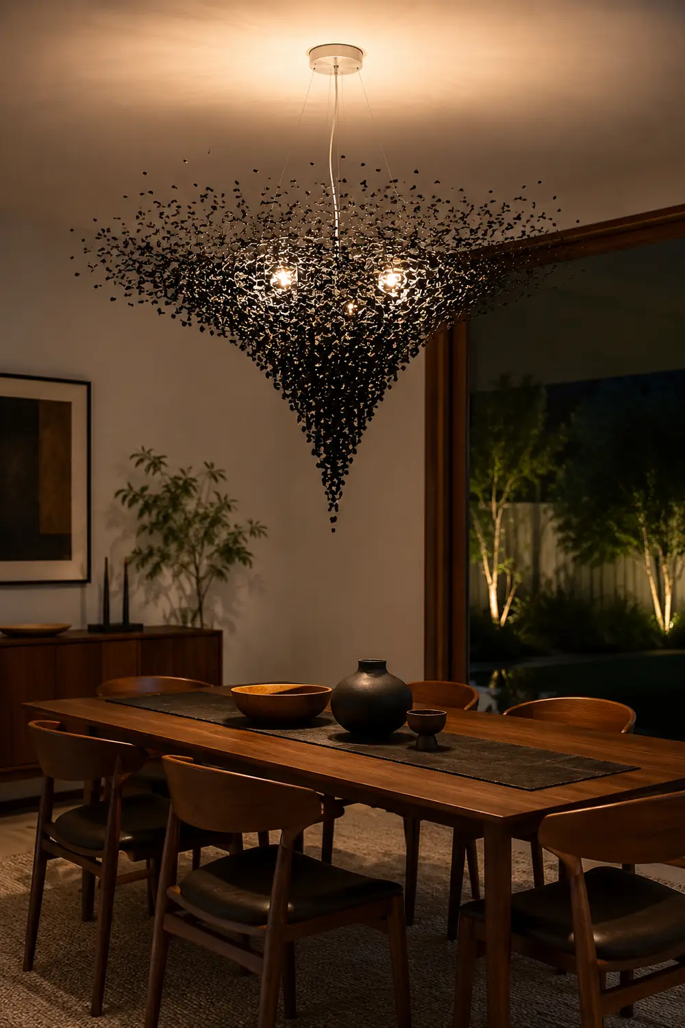 Charcoal Shape Hourglass Chandelier - Lumpaz