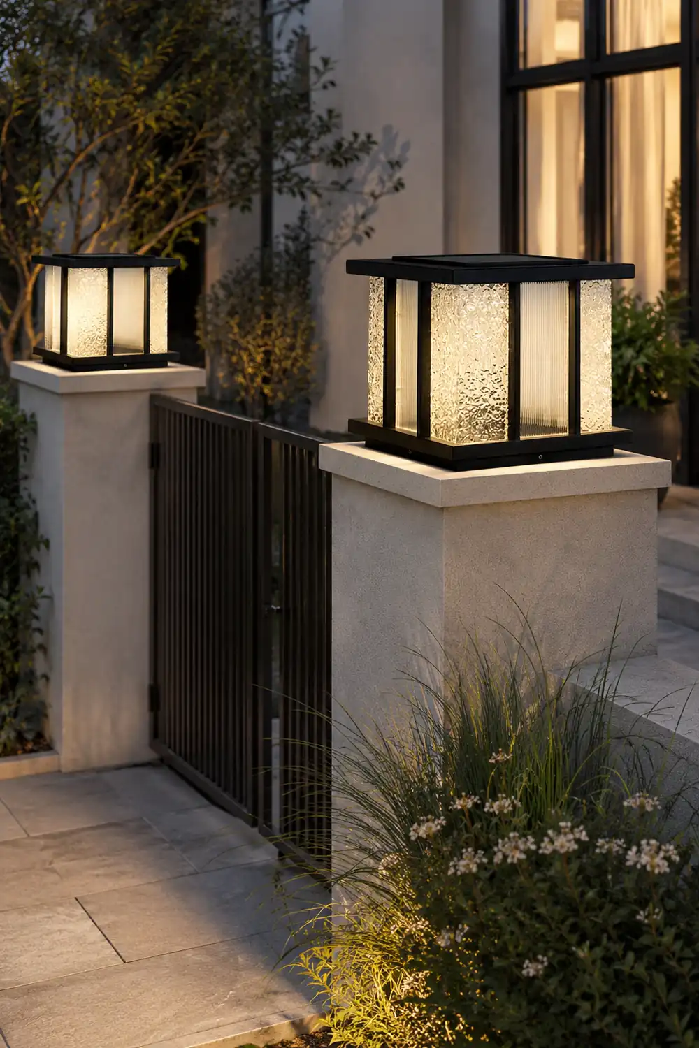 Modern Cube Solar Outdoor Light - Lumpaz