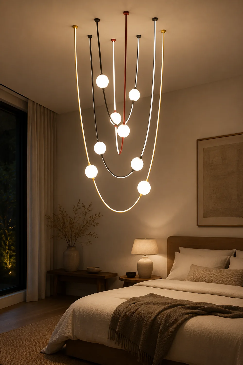 Linea Curva Chandelier - Lumpaz