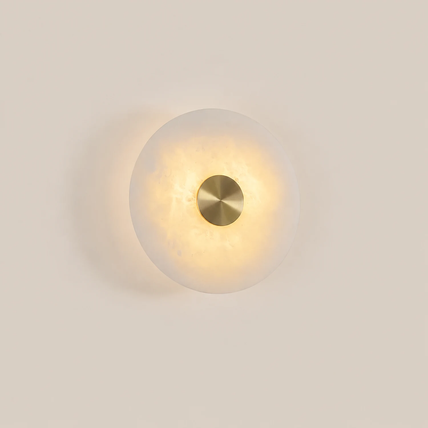 Disc Shaped Alabaster Wall Light - Lumpaz