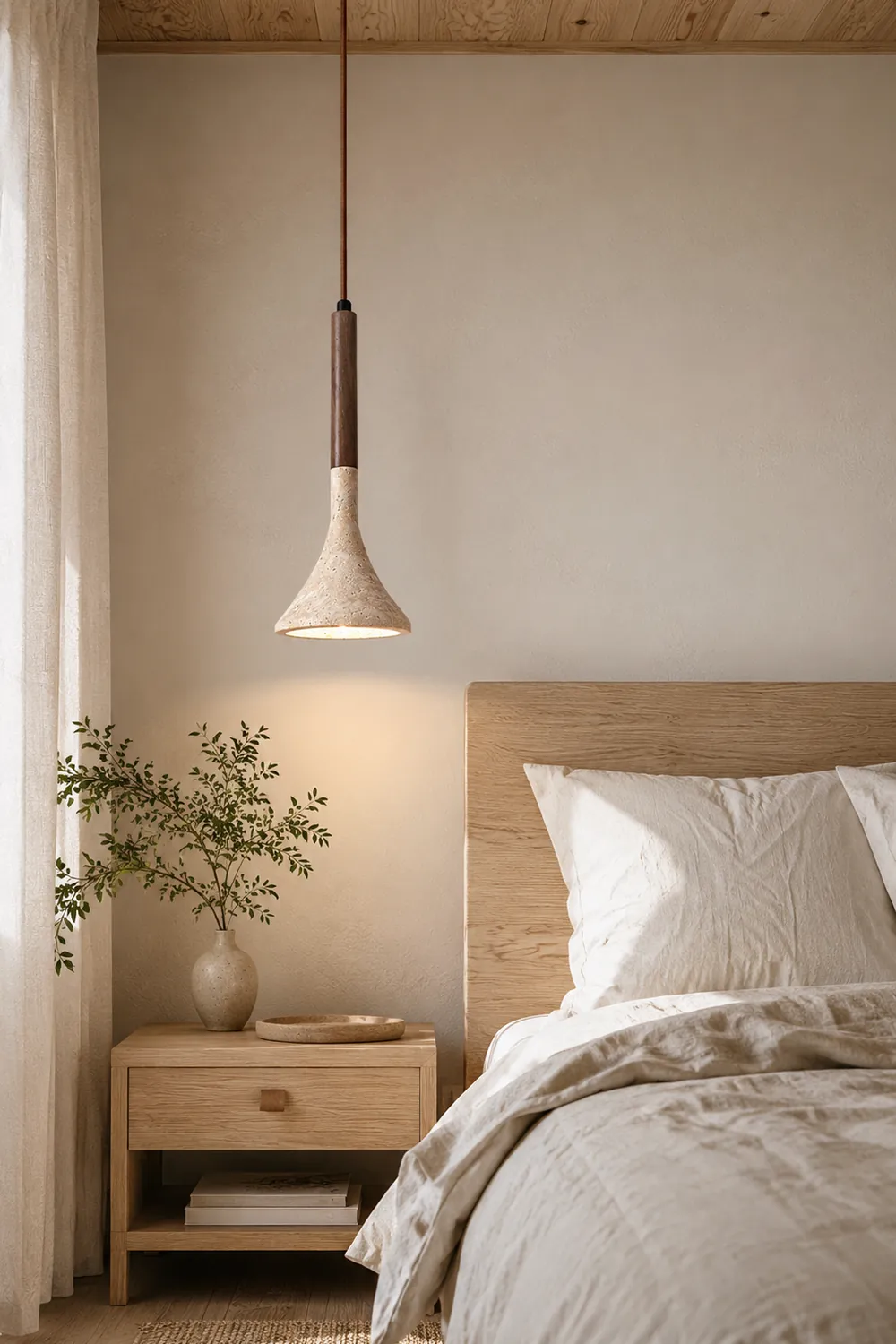 Aplomb Travertine Pendant Lamp - Lumpaz