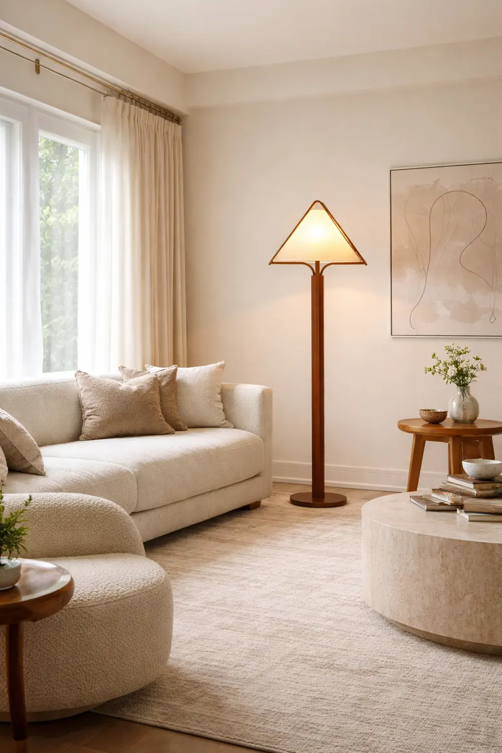 Apex Triangle Shade Floor Lamp - Lumpaz