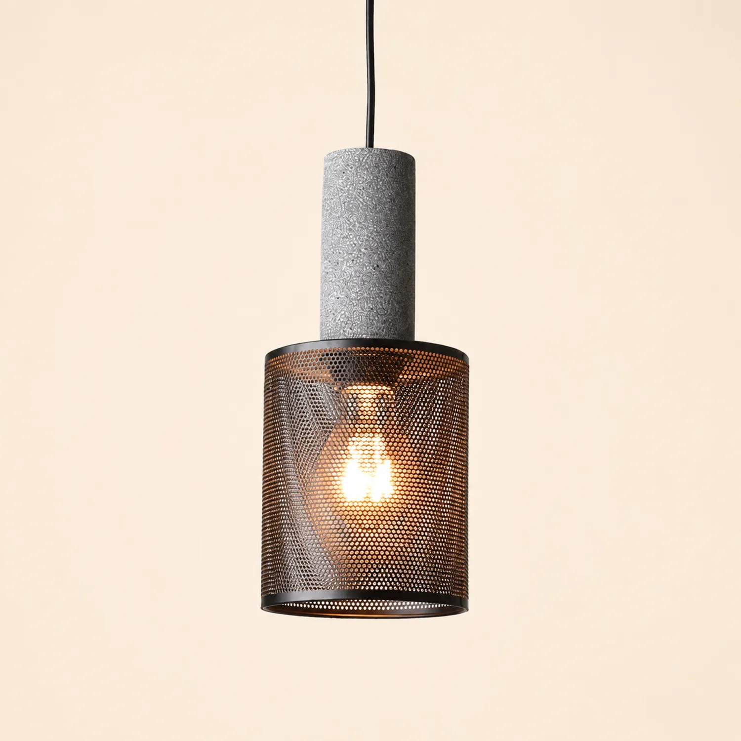 Cement Mesh Pendant Light - Lumpaz