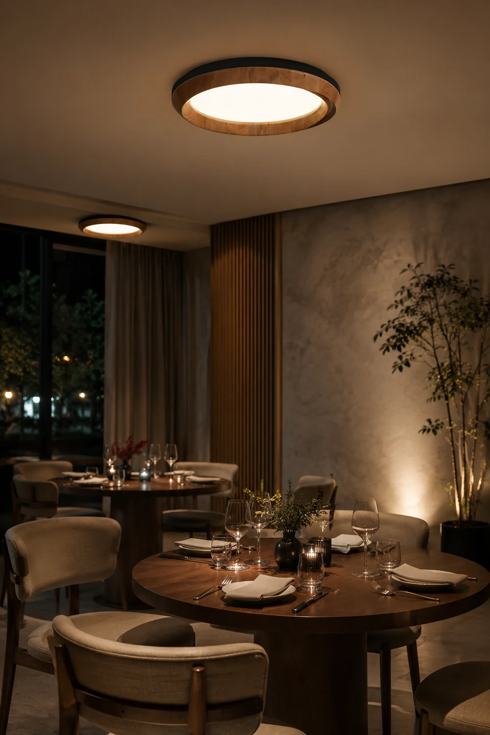 Ripple Wood Ceiling Light - Lumpaz