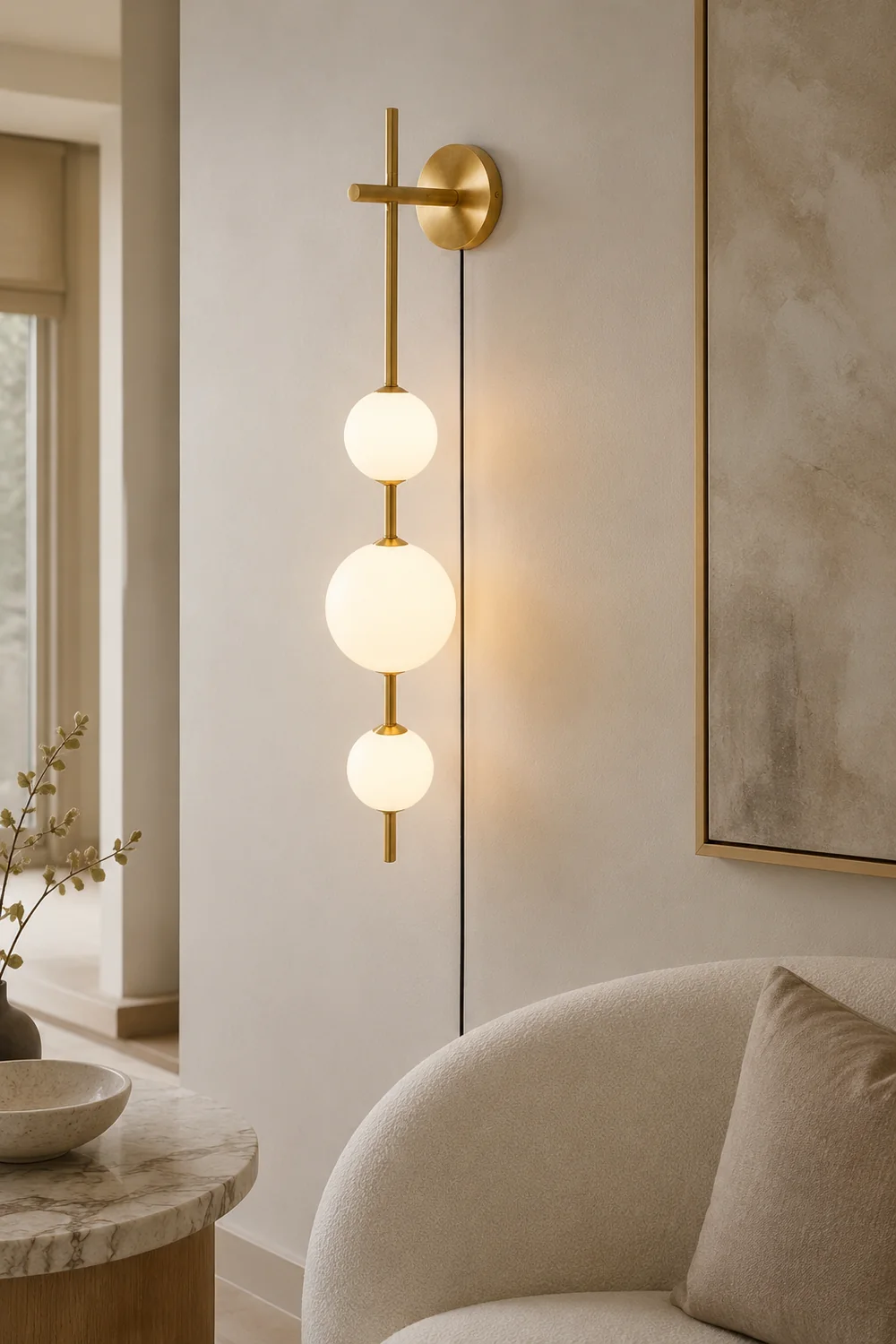 Vertical Globe Plug-in Wall Lamp - Lumpaz