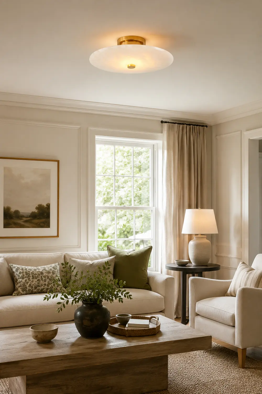 Ankeny Alabaster Ceiling Lamp - Lumpaz