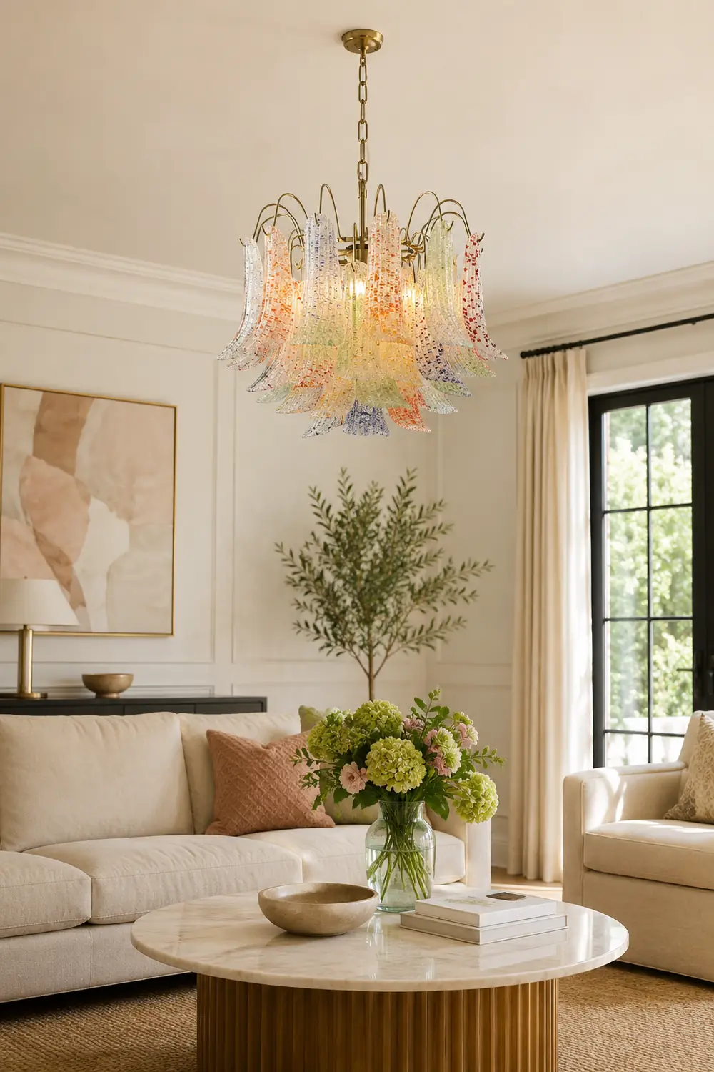 Venini Colorful Murano Glass Chandelier - Lumpaz
