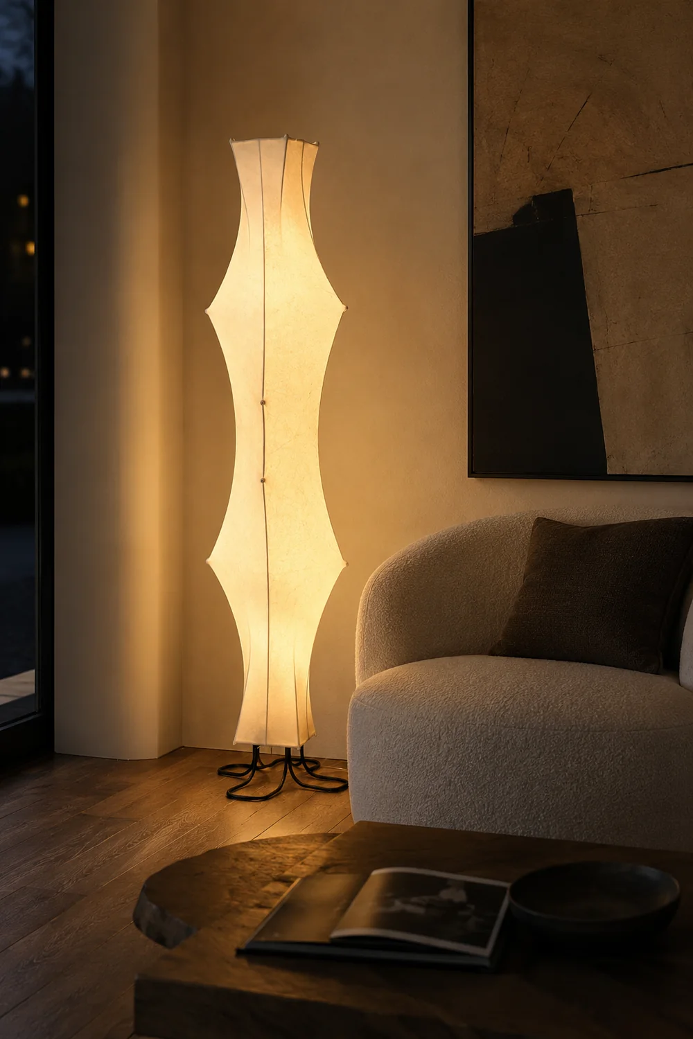 Twist Silk Floor Lamp - Lumpaz