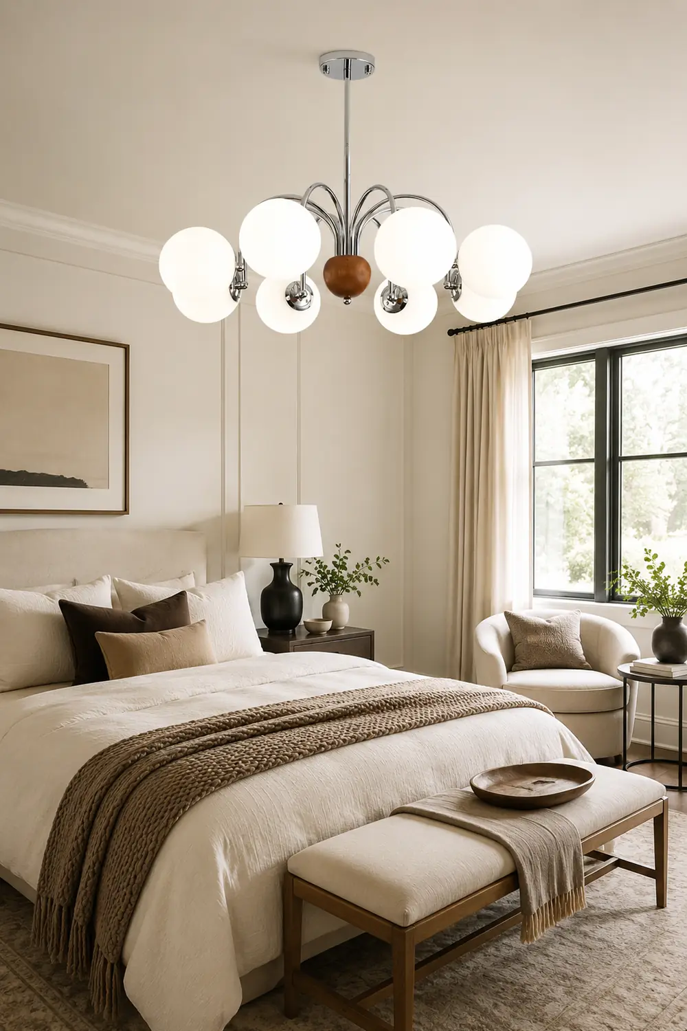 Polpgne Chrome Chandelier - Lumpaz