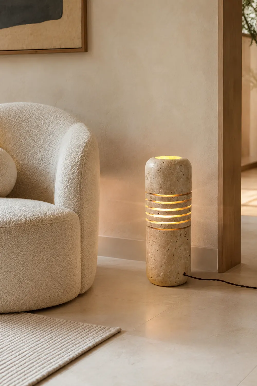 Big Stone Bucket Floor Lamp - Lumpaz