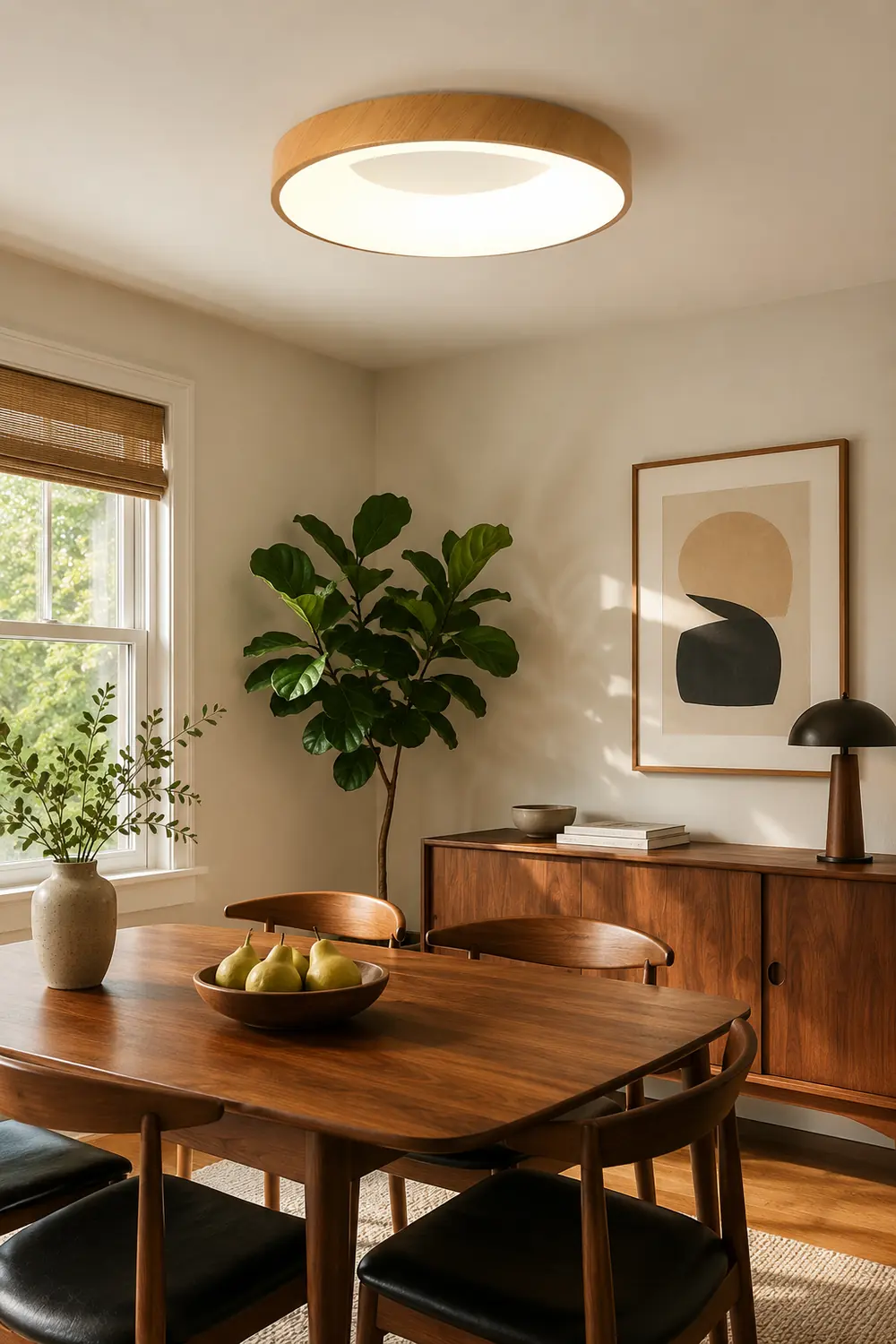 Mila Round Flush Mount Ceiling Lamp - Lumpaz