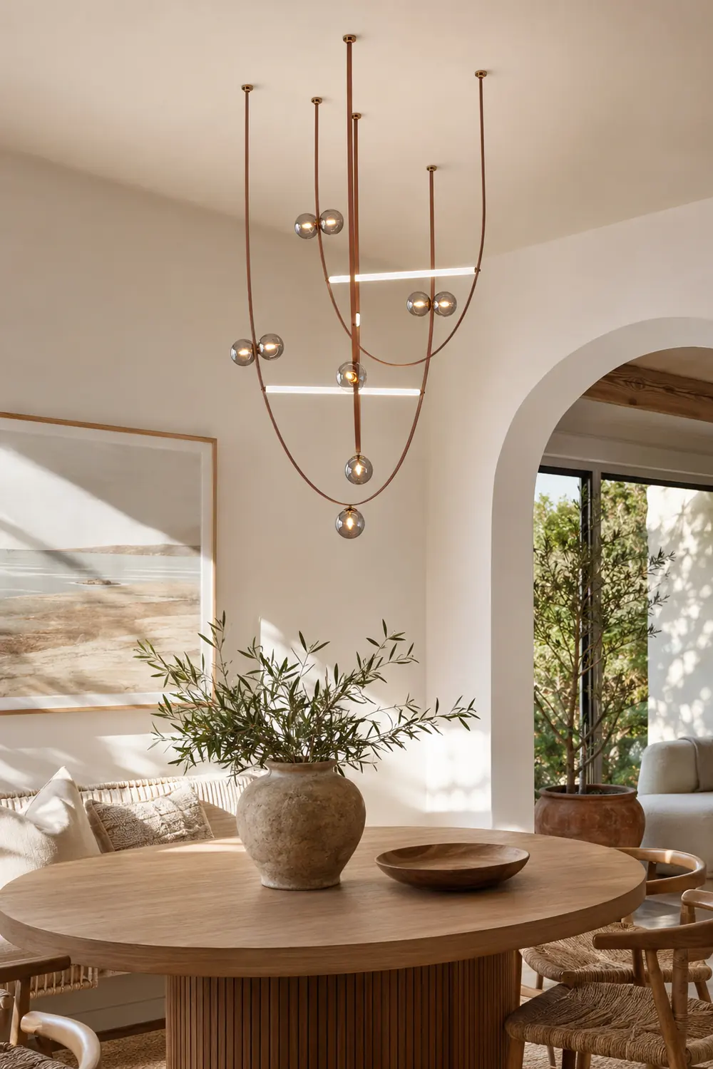Belt Leather Ball Chandelier - Lumpaz