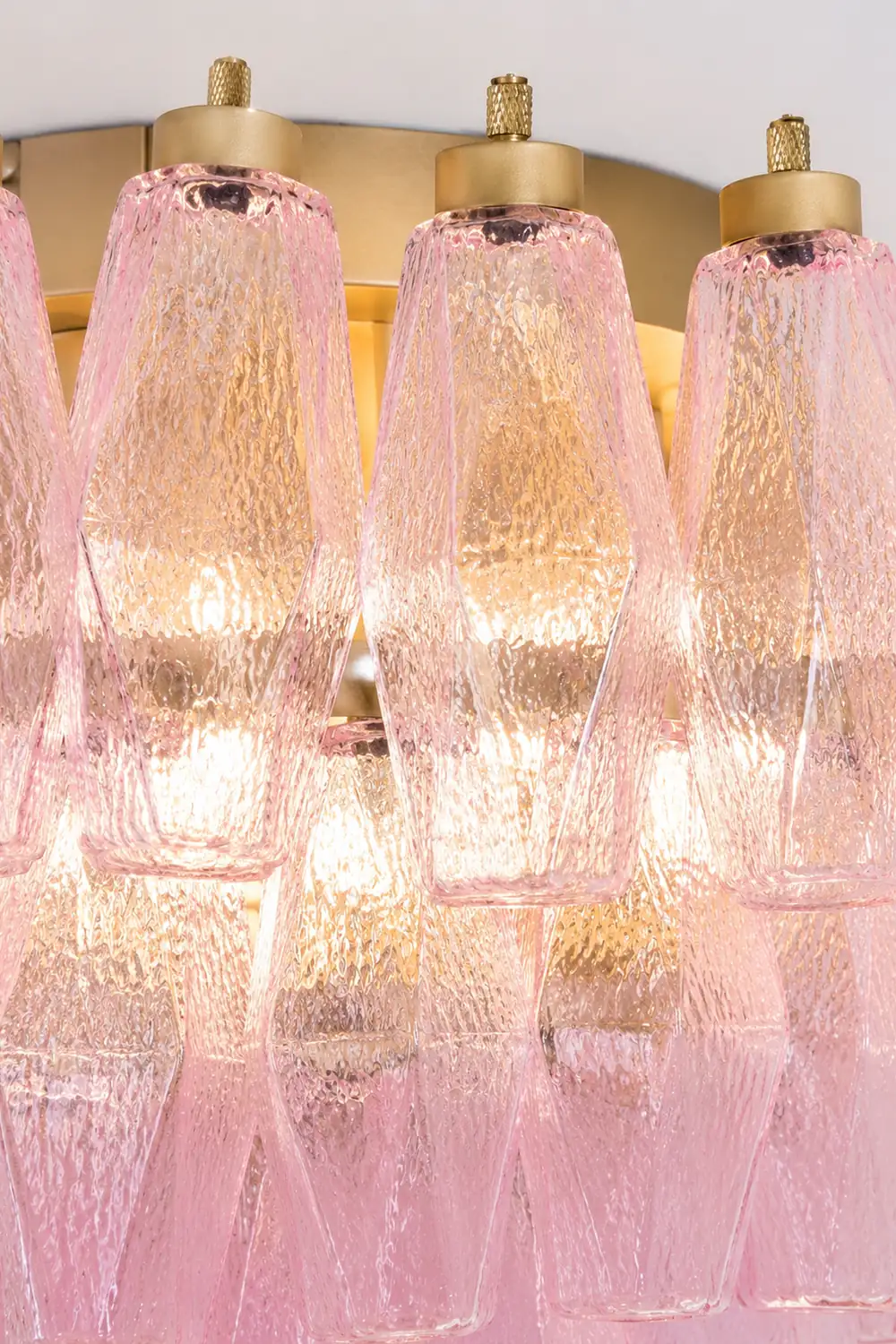 Poliedri Murano Pink Ceiling Light - Lumpaz