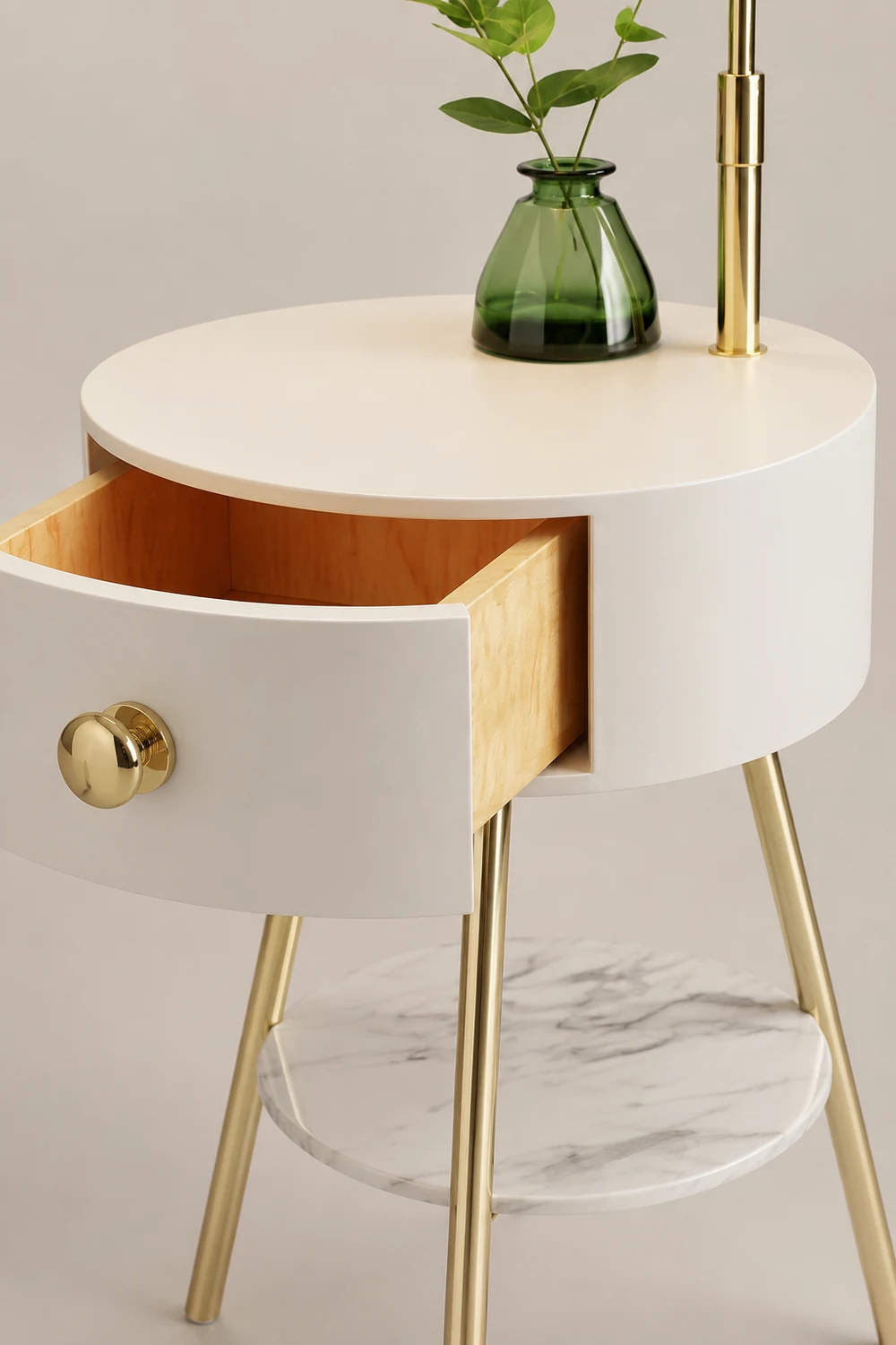 Pleated Nightstand Floor Light - Lumpaz