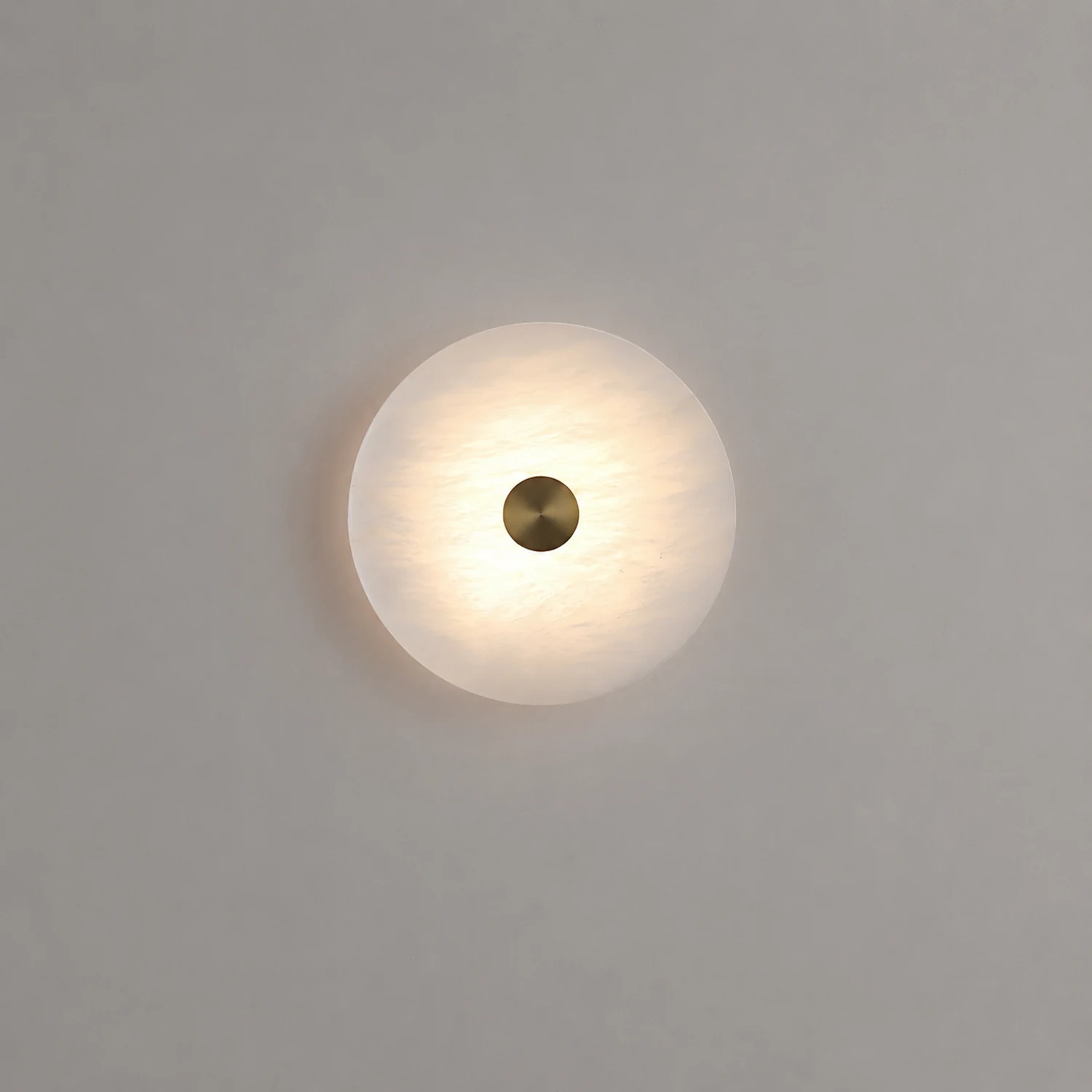 Disc Shaped Alabaster Wall Light - Lumpaz
