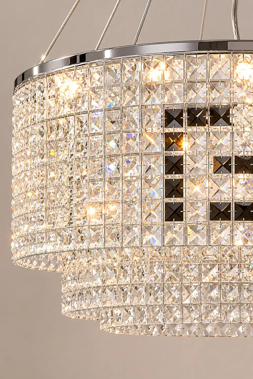 Liliana Round Crystal Chandelier - Lumpaz