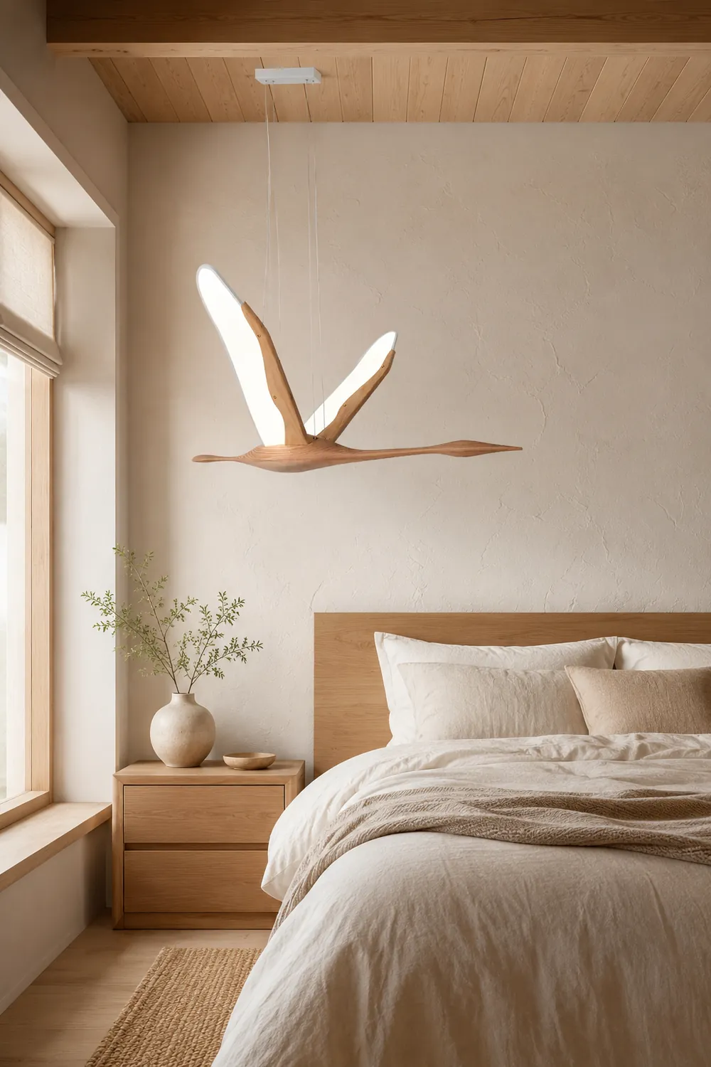 Solitude Crane Pendant Lamp - Lumpaz
