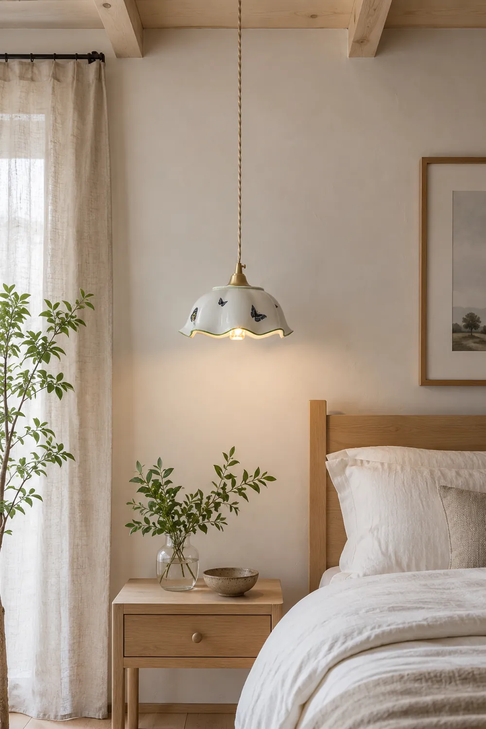 Butterfly Ceramic Pendant Lamp - Lumpaz