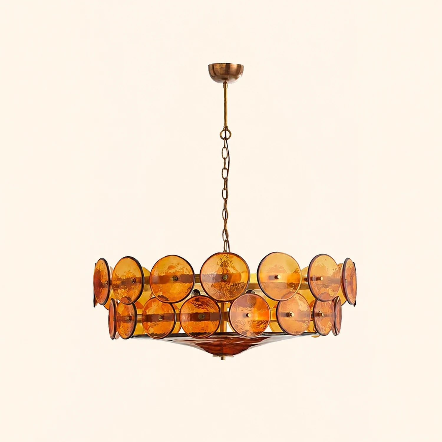 Solaris Disc Murano Chandelier - Lumpaz