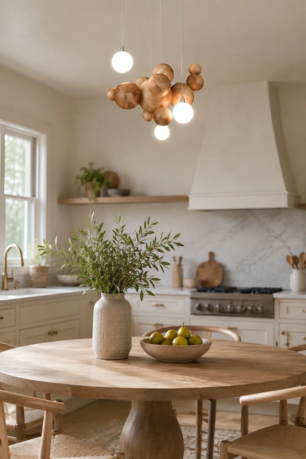 Bubble Wood Balls Chandelier - Lumpaz