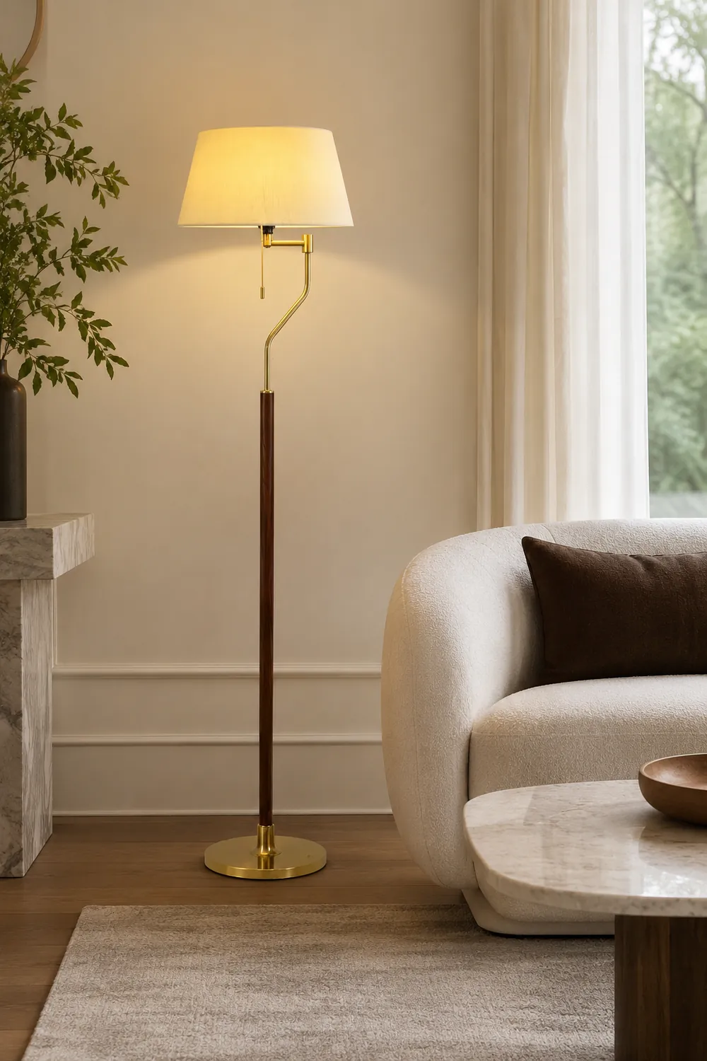Walnut Whisper Floor Lamp - Lumpaz