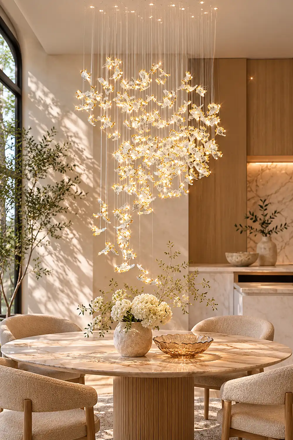 Frosted Petals Frozen Chandelier - Lumpaz