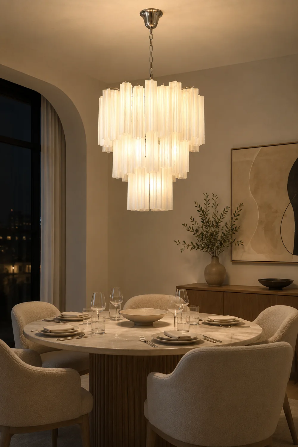 Starlight Frosted Mist Chandelier - Lumpaz