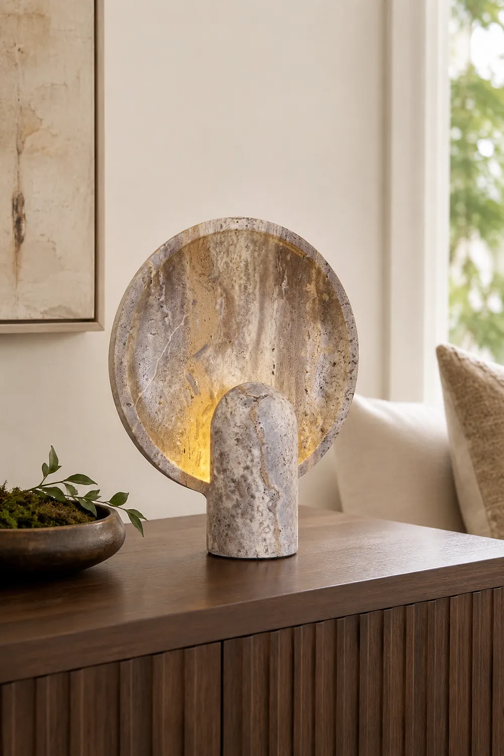 Eclipse Stone Table Lamp - Lumpaz