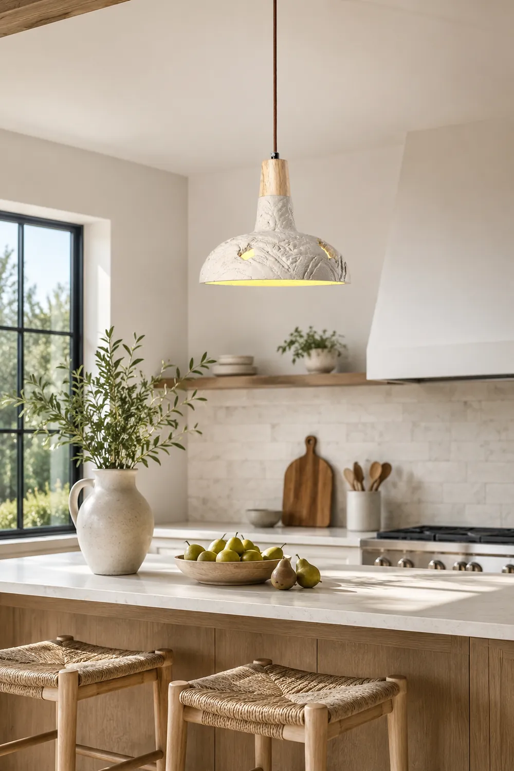 Cement Carve Pendant Lamp - Lumpaz