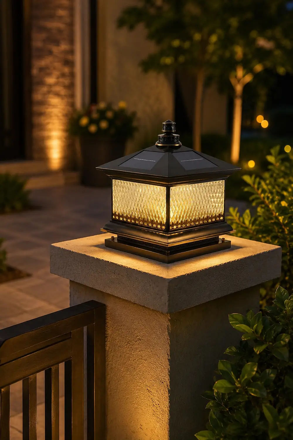 Diamond Solar Post Outdoor Light - Lumpaz