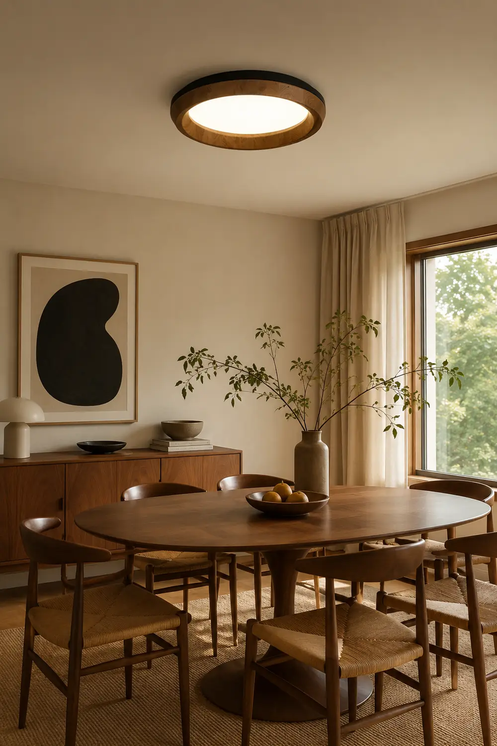 Ripple Wood Ceiling Light - Lumpaz