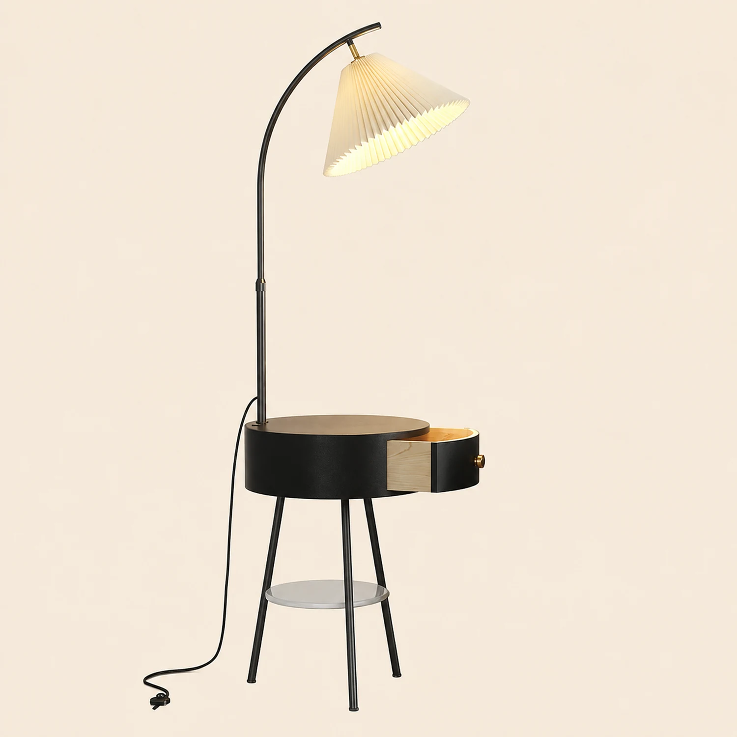 Pleated Arc Floor Light - Lumpaz