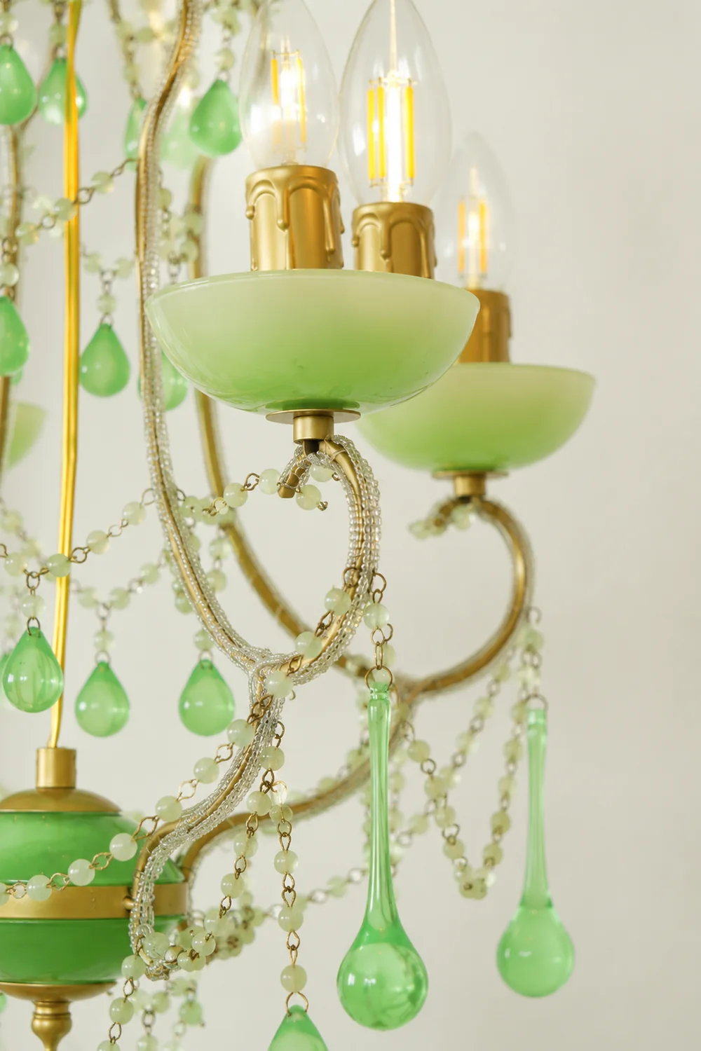Murano Green Drops Chandelier - Lumpaz