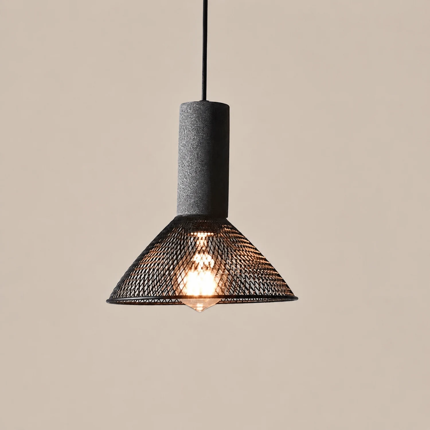 Cement Mesh Pendant Light - Lumpaz
