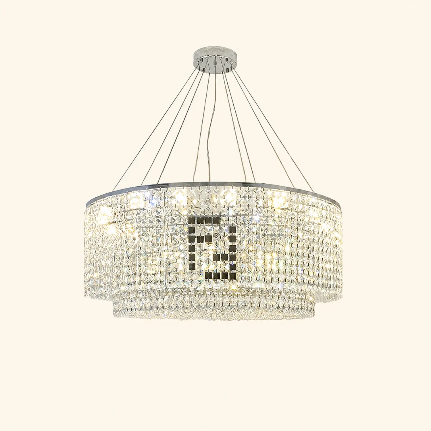 Liliana Round Crystal Chandelier - Lumpaz