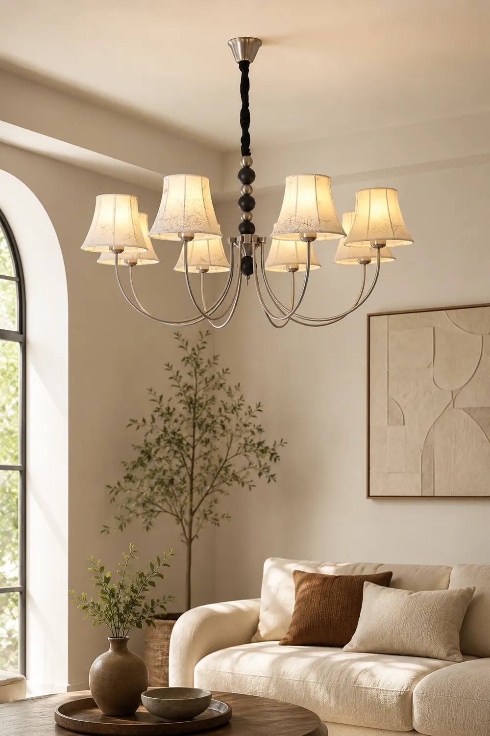 Orchid Fabric Chandelier - Lumpaz