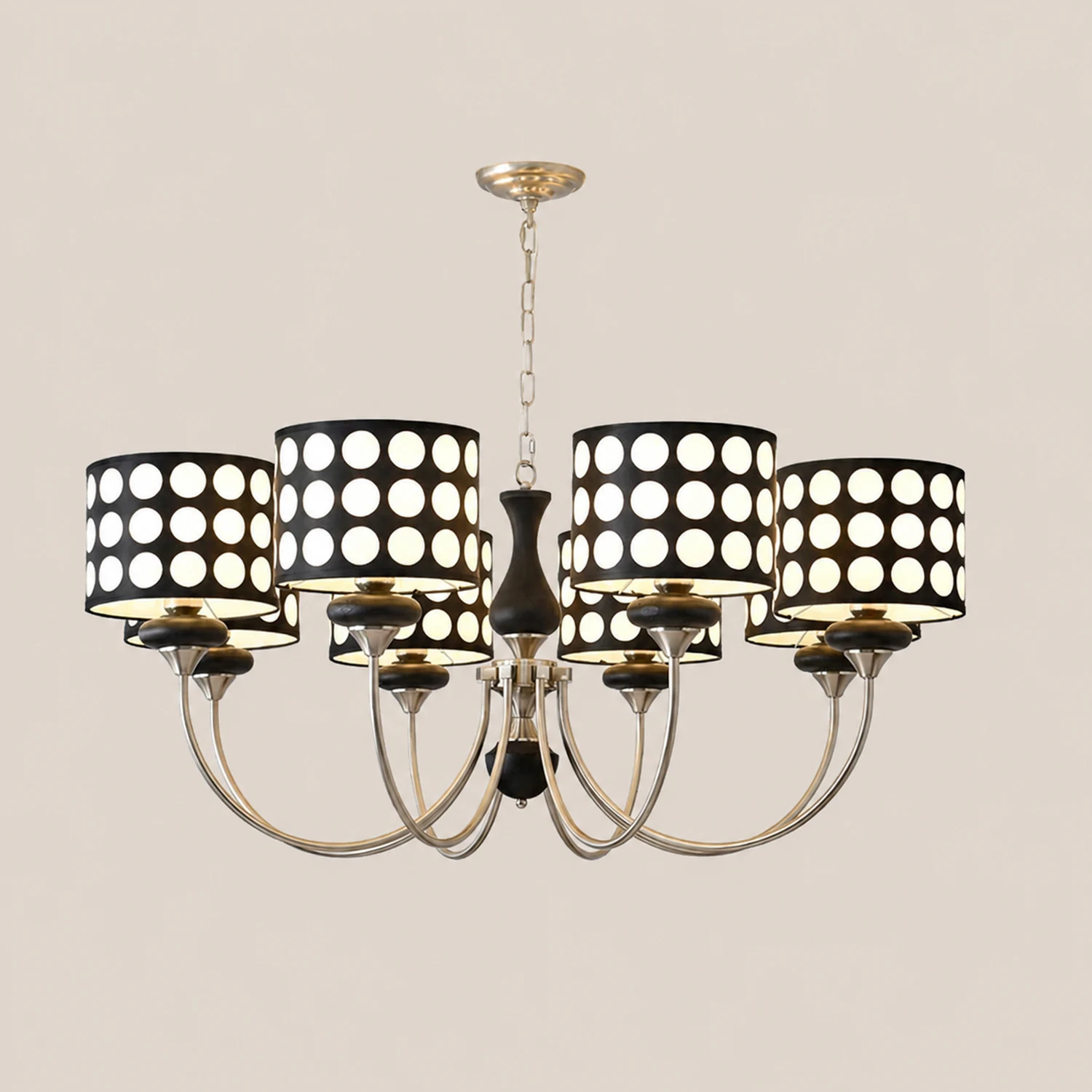 Black Polka Dots Chandelier - Lumpaz