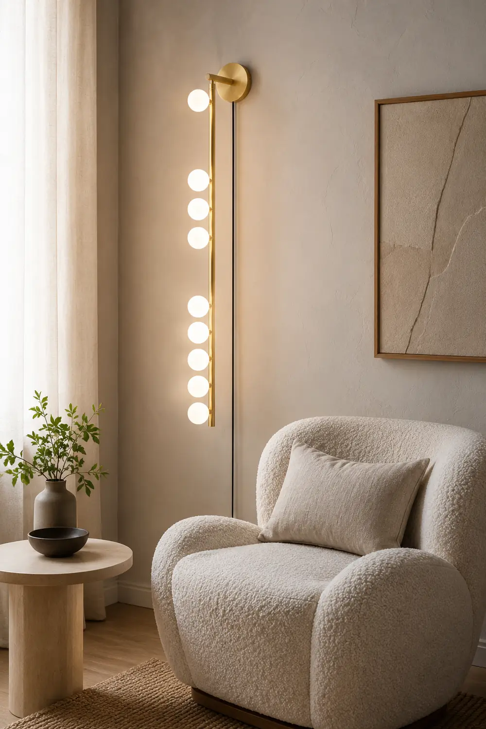 Brass Glass Tube Plug-in Wall Lamp - Lumpaz