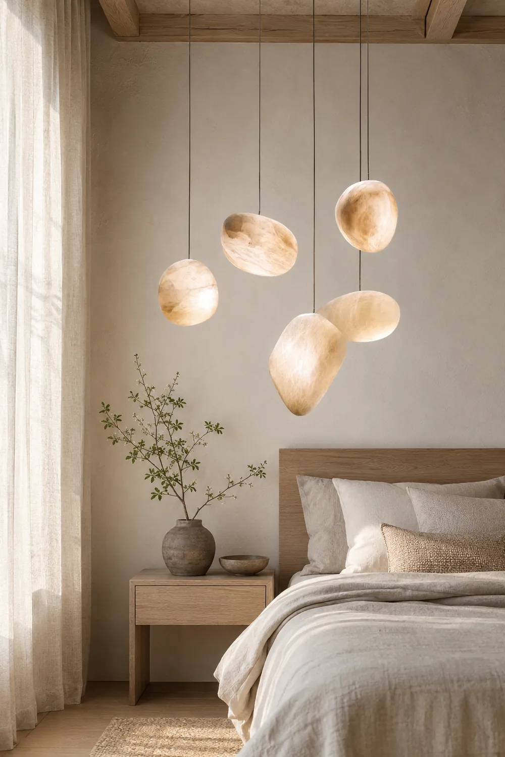 Pebbles Alabaster Pendant Lamp - Lumpaz