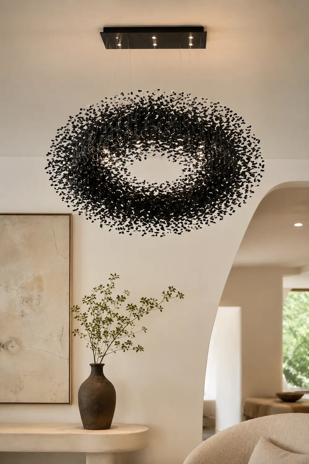 Charcoal Shape O Chandelier - Lumpaz
