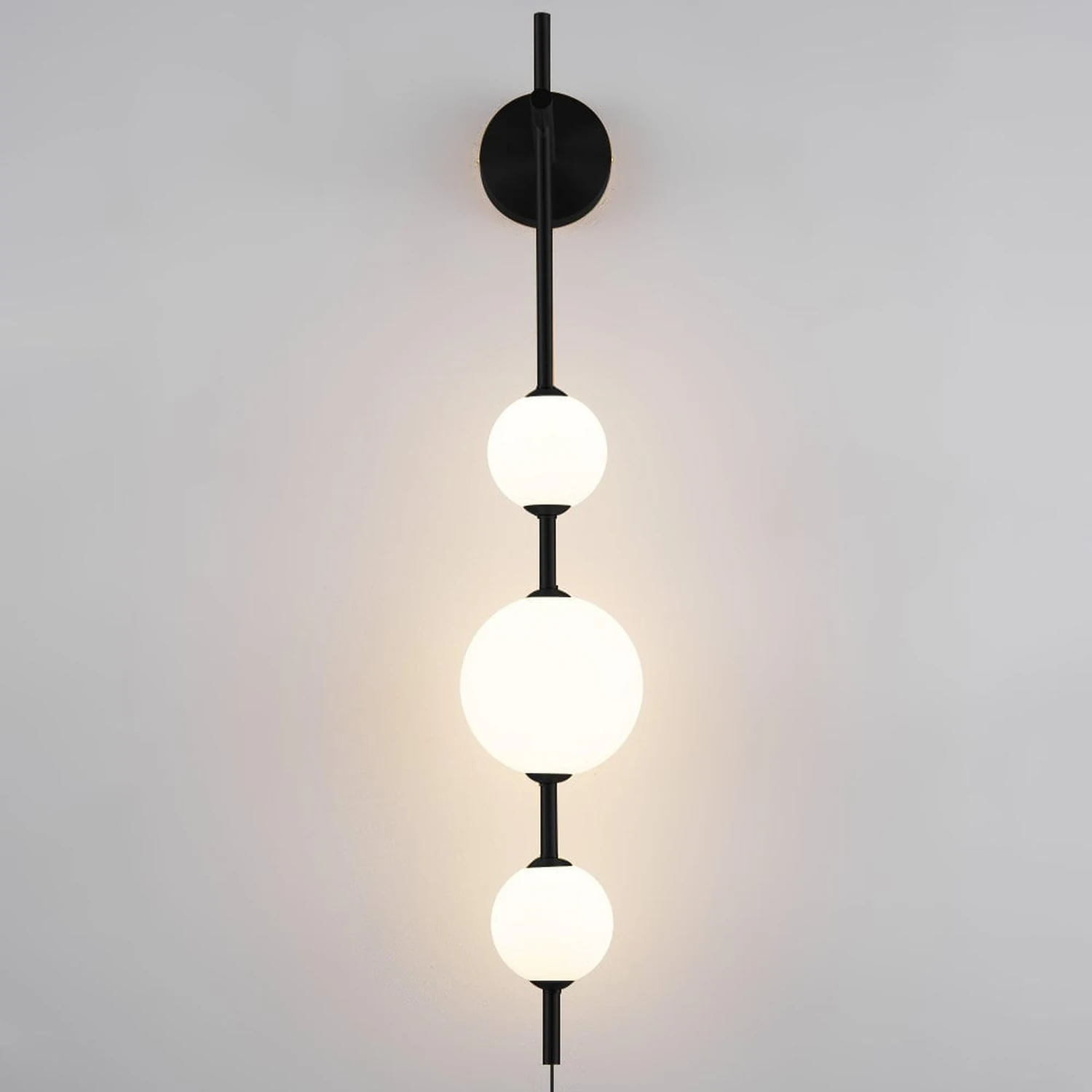 Vertical Globe Plug In Wall Lamp - Lumpaz
