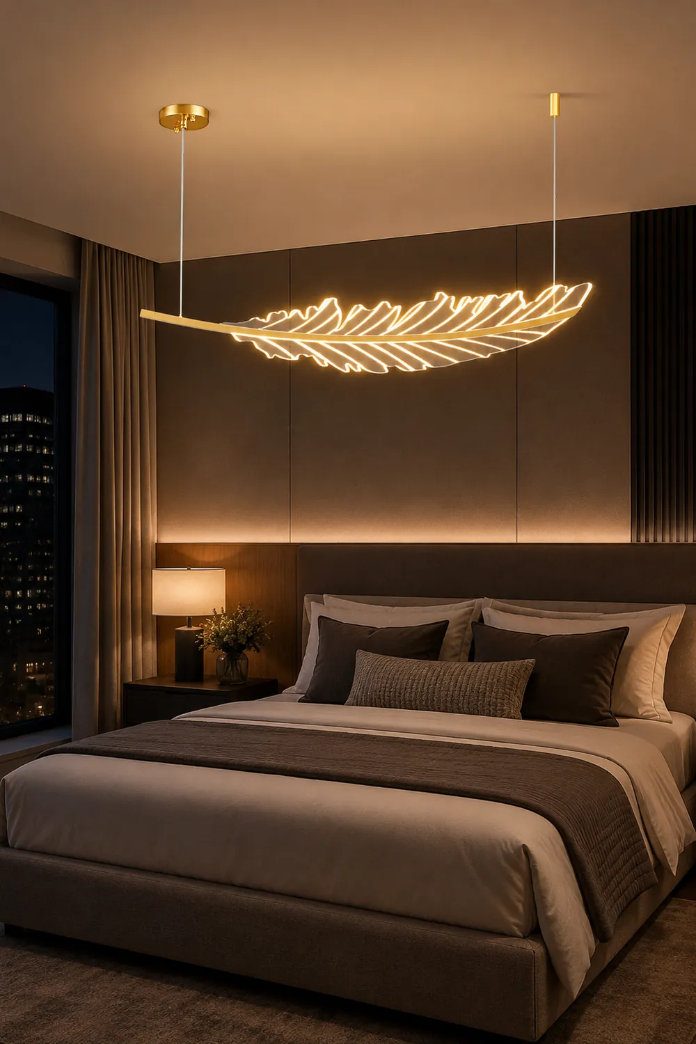 Modern Leaf Shaped Chandelier - Lumpaz