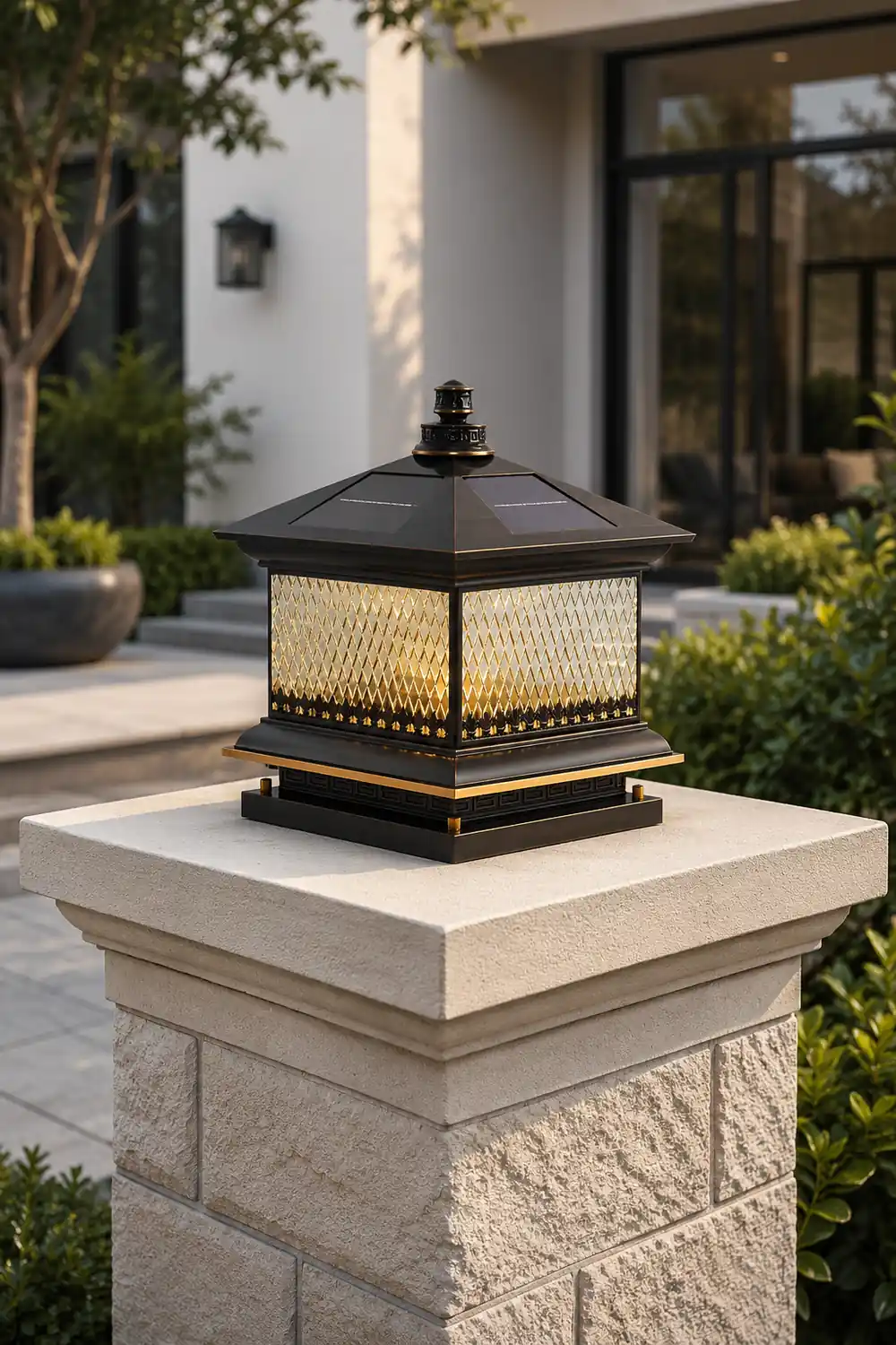 Diamond Solar Post Outdoor Light - Lumpaz
